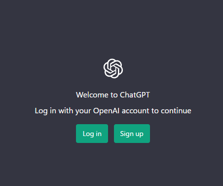 ChatGPTの登録画面