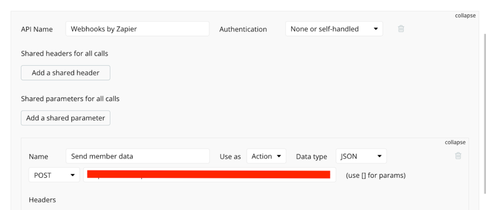 BubbleのAPI Connectorの設定