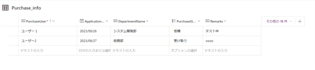 Purchase_infoのDB例