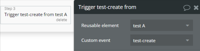 Trigger a custom event from a reusable elementのイメージ